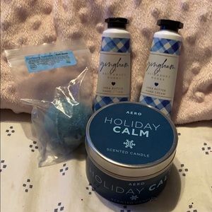 Blue themed care package